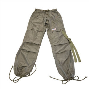Women's UFO Olive Green Vintage Y2K Parachute Cargo Pants XS